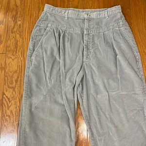 Vintage Gray High Rise Corduroy Pleated front pants by Lee Casuals/ Size 12